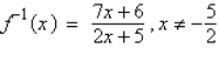 <strong>Find the inverse function of f. </strong> A) B) C) D) E)