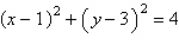 <strong>Write the standard form of the equation of the circle with the given characteristics. center: ; radius: 4</strong> A) B) C) D) E)