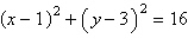 <strong>Write the standard form of the equation of the circle with the given characteristics. center: ; radius: 4</strong> A) B) C) D) E)