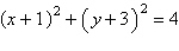 <strong>Write the standard form of the equation of the circle with the given characteristics. center: ; radius: 4</strong> A) B) C) D) E)