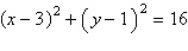 <strong>Write the standard form of the equation of the circle with the given characteristics. center: ; radius: 4</strong> A) B) C) D) E)