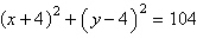 <strong>Write the standard form of the equation of the circle with the given characteristics. center: ; solution point: </strong> A) B) C) D) E)