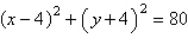 <strong>Write the standard form of the equation of the circle with the given characteristics. center: ; solution point: </strong> A) B) C) D) E)