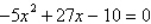 <strong>Solve the following quadratic equation by factoring. </strong> A) B) C) D) E)