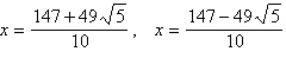 <strong>Use the Quadratic Formula to solve .</strong> A) B) C) D) E)