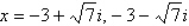 <strong>Solve the equation and write complex solutions in standard form. </strong> A) B) C) D) E)