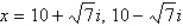 <strong>Solve the equation and write complex solutions in standard form. </strong> A) B) C) D) E)