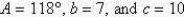 <strong>Determine the area of a triangle having the following measurements. Round your answer to two decimal places. </strong> A) 30.90 sq. units B) 37.08 sq. units C) 33.99 sq. units D) 27.81 sq. units E) 24.72 sq. units