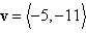 <strong>Find the component form of vector v with initial point and terminal point .</strong> A) B) C) D) E)