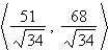 <strong>Find the projection of u onto v if , .</strong> A) B) C) D) E)