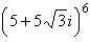<strong>Use DeMoivre's Theorem to find the indicated power of the following complex number. </strong> A)390,625 B)78,125 C)1,000,000 D)1,953,125 E) 3,125