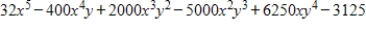 <strong>Use the Binomial Theorem to expand and simplify the expression. </strong> A) B) C) D) E)