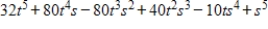 <strong>Expand the binomial by using Pascal's Triangle to determine the coefficients. </strong> A) B) C) D) E)