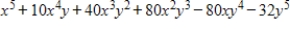<strong>Expand the binomial by using Pascal's Triangle to determine the coefficients. </strong> A) B) C) D) E)