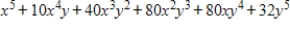 <strong>Expand the binomial by using Pascal's Triangle to determine the coefficients. </strong> A) B) C) D) E)
