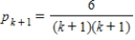 <strong>Find pk<sub> + 1</sub> for the given pk. </strong> A) B) C) D) E)