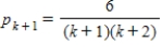<strong>Find pk<sub> + 1</sub> for the given pk. </strong> A) B) C) D) E)