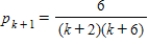 <strong>Find pk<sub> + 1</sub> for the given pk. </strong> A) B) C) D) E)