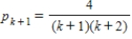 <strong>Find pk<sub> + 1</sub> for the given pk. </strong> A) B) C) D) E)