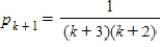 <strong>Find pk<sub> + 1</sub> for the given pk. </strong> A) B) C) D) E)