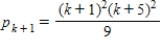 <strong>Find pk<sub> + 1</sub> for the given pk<sub> </sub>. </strong> A) B) C) D) E)