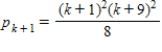 <strong>Find pk<sub> + 1</sub> for the given pk<sub> </sub>. </strong> A) B) C) D) E)