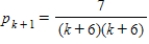 <strong>Find pk<sub> + 1</sub> for the given pk. </strong> A) B) C) D) E)