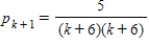 <strong>Find pk<sub> + 1</sub> for the given pk. </strong> A) B) C) D) E)