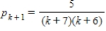 <strong>Find pk<sub> + 1</sub> for the given pk. </strong> A) B) C) D) E)