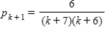 <strong>Find pk<sub> + 1</sub> for the given pk. </strong> A) B) C) D) E)
