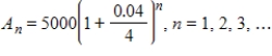 <strong>A deposit of $ 5000 is made in an account that earns 4 % interest compounded quarterly.The balance in the account after n quarters is given by Find the balance in the account after 10 years by finding the 40th term of the sequence.Round to the nearest penny.</strong> A)$ 7518.76 B)$ 7370.61 C)$ 7444.32 D)$ 24,005.10