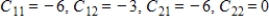 <strong>Find all the cofactors of the matrix. </strong> A) B) C) D) E)
