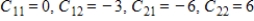 <strong>Find all the cofactors of the matrix. </strong> A) B) C) D) E)