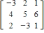 <strong>Find the determinant of the matrix by the method of expansion by cofactors.Expand using the column 2. </strong> A)-75 B)75 C)-73 D)-74 E)-76