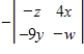 <strong>Evaluate the determinant of the matrix below to determine which of the following makes the equation true. </strong> A) B) C) D) E)