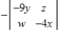 <strong>Evaluate the determinant of the matrix below to determine which of the following makes the equation true. </strong> A) B) C) D) E)