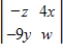 <strong>Evaluate the determinant of the matrix below to determine which of the following makes the equation true. </strong> A) B) C) D) E)
