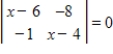 <strong>Solve for x given the following equation involving a determinant. </strong> A) B) C) D) E)