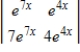 <strong>Evaluate the determinant in which the entries are functions.</strong> A) B) C) D) E)