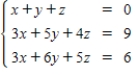 <strong>Solve the system of linear equations. </strong> A) B) C) D) E)
