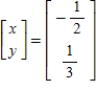 <strong>Solve the system of linear equations using the inverse matrix </strong> A) B) C) D) E)