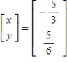 <strong>Solve the system of linear equations using the inverse matrix </strong> A) B) C) D) E)