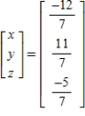 <strong>Solve the system of linear equations using the inverse matrix .</strong> A) B) C) D) E)