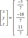 <strong>Solve the system of linear equations using the inverse matrix .</strong> A) B) C) D) E)