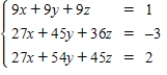 <strong>Solve the system of linear equations using the inverse matrix .</strong> A) B) C) D) E)