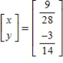 <strong>Solve the system of linear equations using an inverse matrix.</strong> A) B) C) D) E)