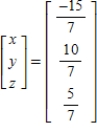 <strong>Use the matrix capabilities of a graphing utility to solve the following system of linear equations: </strong> A) B) C) D) E)