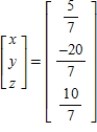 <strong>Use the matrix capabilities of a graphing utility to solve the following system of linear equations: </strong> A) B) C) D) E)