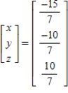 <strong>Use the matrix capabilities of a graphing utility to solve the following system of linear equations: </strong> A) B) C) D) E)