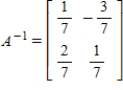 <strong>Find the inverse of A. </strong> A) B) C) D) E)
